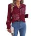 Real Shot Of 2026 Spring/Summer European And American Casual Versatile Letter-print Blazer Collar Long-sleeve Shirt._ecoleips.com