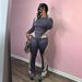 Women New Fashion Trend Casual Contrast Color Slim Fit Sports Elastic Long Sleeve Tops And Trousers Two Pieces Sets_ecoleips.com