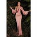 Women's Clothing Elegant Off-Shoulder Long Sleeve Dress High Waist Side Slit Bodycon Evening Gown Wedding, Party(Available In 7 Colors, Sizes US2-26W)_ecoleips.com