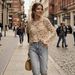 Crochet Knit Lace Top Women's Long Sleeve – Boho Chic Loose Fit Y2K Short Crop Blouse (White/Beige, S-L)_ecoleips.com