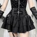 Women's Sexy Hot Punk Cross Short Skirt Versatile European American Style Half Skirt for Summer 2024_ecoleips.com