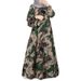 In Stock Cross-Border New Printed Middle Eastern Muslim Malay Full Sleeve Round Neck Robe Long Dress Factory Wholesale_ecoleips.com