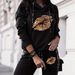 Women's Clothing Casual Fashion Hooded Trousers Set Long Sleeved Print Design Spring Autumn Commuter Suit_ecoleips.com