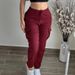 Women's Cargo Pants – High-Waisted Drawstring Joggers, Lightweight Polyester Blend For Hiking & Streetwear (Black/Beige/Red/Teal, S-XXL)_ecoleips.com