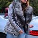 Coat European Women's Winter Short Large Fur Collar Glossy Down Cotton Jacket_ecoleips.com