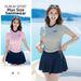 Women's Plus Size Sports Swimsuit Two Piece Conservative Slimming Tummy Concealing Hot Spring Swimwear_ecoleips.com