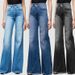 Women’s Clothing New summer elegant style denim trousers flared pants mid waist women's jeans agent franchise_ecoleips.com