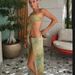 Women's Clothing Backless Printed High Slit Long Dress For Women Sexy Beachwear With Tie Up Body Fashion_ecoleips.com