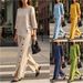Women's Casual Urban Irregular Trousers And Shirt Set_ecoleips.com