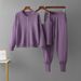 "Elegant Knitted 3-Piece Set: Cardigan Top, Vest & Sports Pants - Summer Comfort Outfit For Women"_ecoleips.com