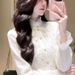 French Hepburn-style Apricot-colored Stand-collar Ruffled Shirt For Women, 2026 Spring New Model, Super Stylish And_ecoleips.com