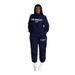 Women's European American Style Sports Sweatshirt Set Letter Print Casual Comfortable Fashionable_ecoleips.com