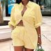 Oversized Casual Print Shirt & Shorts Set – Trendy Loose Fit Two-Piece For Plus Size Women_ecoleips.com