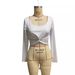 2025 . Autumn New Style European And American Women's Clothing Knotted Top Sexy Hollow Out Short Cropped Slim Fit_ecoleips.com