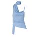 Women's Sexy Halter Neck Camisole Top One Shoulder Ribbon Tie Solid Color European American Style New_ecoleips.com