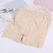 Women's Lace Trimmed Safety Shorts Mid Waist Tummy Control Cotton Crotch Anti Underwear Three Quarter Length Leggings_ecoleips.com
