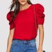 Women's Slim Fit Round Neck Blouse Lantern Sleeve Casual Elegant Fashion Top With Buttons Solid Color American Style For Spring/Autumn Summer_ecoleips.com