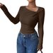2025 European American Cross-border Knitted Base Shirt For Women, New Early Autumn Style, Elegant And Atmospheric, With_ecoleips.com