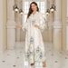 Women's Clothing Muslim Robe Leopard Print Diamond Beaded Arabic Dress_ecoleips.com