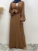 New High Quality Nida Muslim Kimono Abaya Eid Women's Dress Dubai Clothing Solid Color Islamic Long Robe Middle East Fashion 2XL_ecoleips.com