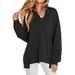 Women's Colorful Stripe V-Neck Sweatshirt - Relaxed Fit Athletic Pullover For Fall And Winter, Soft Casual Loungewear With Modern Pattern Design_ecoleips.com