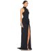 Women's Sexy Mock Neck Sleeveless High Waist Side Slit Ruched Floor Length Maxi Dress – Elegant Evening Gown_ecoleips.com