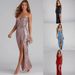 Women's Clothing Sequined Suspender Dress Summer New Host Banquet Sexy Ball Evening Dress Dress_ecoleips.com