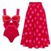 Women's Clothing One Piece Conservative Belly Covering Slim Sexy Skirt Style Beach Skirt Swimsuit Women_ecoleips.com