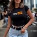 Women's Fitted Cropped T-Shirt 'Why Not?' Print Casual Elegant Fashion Polyester Top for Spring/Autumn Summer_ecoleips.com