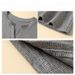 K2301V Neck Bottoming Shirt Women's Early Autumn Winter Threaded Slim-fitting T-shirt With Temperament Spice Girl Long-sleeved Top_ecoleips.com