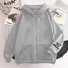 Women's Dark Style Printed Hooded Cardigan Long Sleeved Loose Fitting Zip Up Design Print New Stylish_ecoleips.com