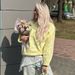 Women’s Oversized Floral Knit Sweater – Longline Boho Pullover (Breathable Polyester, Lightweight & Wrinkle-Free, Summer Layering Essential)_ecoleips.com