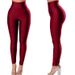 High Waist High Elasticity Yoga Running Leggings For Women Leisure Sports Polyester_ecoleips.com