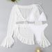 Women's Clothing Long Sleeved Bikini Four Piece Ruffled Swimsuit Female Split Net Celebrity Sexy Swimsuit_ecoleips.com