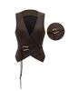 European American Cross-border Spring And Autumn V-neck Lace-up Buttoned Suede Top, Fashionable Retro Warm Women's Vest_ecoleips.com