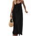 Women's Loose Fit Halter Backless Maxi Dress – Casual Beach Resort Gown 2026_ecoleips.com