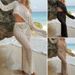 European And American Vacation Beach Loose Casual Vacation Sun Protection Hollowed Out Bikini Cover Up Dress Long Skirt Cover Up Set_ecoleips.com