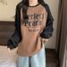 Autumn And Winter Korean-Style Long-Sleeved Sweatshirt With Letter Print For Women, A Niche Design, Loose Bf Style, Slim_ecoleips.com