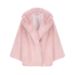 Luxury Pink Faux Fox Fur Coat – Plush Winter Jacket With Quilted Lining (S/M/L) – Elegant British-Style Outerwear_ecoleips.com