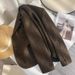 Coffee Color Herringbone Woolen For Women, Autumn Design Sense, Niche Street Style, Elegant Small Blazer_ecoleips.com