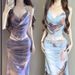 Women's Clothing Three Piece Long Skirt Fashionable Tie Dye Sexy Slim Steel Support Gathered Hot Spring Swimsuit Professional_ecoleips.com