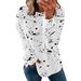 Women's Oversized Print Fleece Sweatshirt - Long Sleeve Crewneck Pullover With 3d Graphic Design, Comfortable Loose Fit, Multiple Colors_ecoleips.com