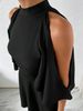 Temperament Style Women's Dress, Thin And Fashionable, Solid Color, Neck Off-the-shoulder Waist Short, Daily Commuting Party Outings_ecoleips.com