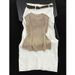 Women's Khaki Lace-Up Top & Skirt Set – Elegant Sleeveless Summer Outfit (Beige/White, S-XL)_ecoleips.com