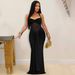 Elegant Mesh Wrap Neck Bodycon Dress With Sheer Details For Women - Sexy Sleeveless Party Dress In Black, Burgundy, Red, Brown, White (S-Xxl)_ecoleips.com