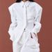 French Vintage Style Wrap Front Lace Back Blouse - Elegant & Breathable Summer Top For Women_ecoleips.com