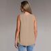 2025 Spring/Summer Solid Color Chiffon Shirt Loose Sleeveless Casual Round Neck Pullover Tank Skims Top_ecoleips.com