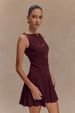 2026 New Elegant Solid-Color Pullover Button-Front Sleeveless Dress Women's Casual Pleated Dress_ecoleips.com