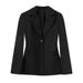 Cross-Border Foreign Trade European And American Women's Clothing 2025 Double-Breasted Slim-Fit Simple_ecoleips.com