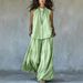 Women's Fashion Loose Pants Two Piece Set Style Solid Color Casual Autumn Summer New Arrival_ecoleips.com